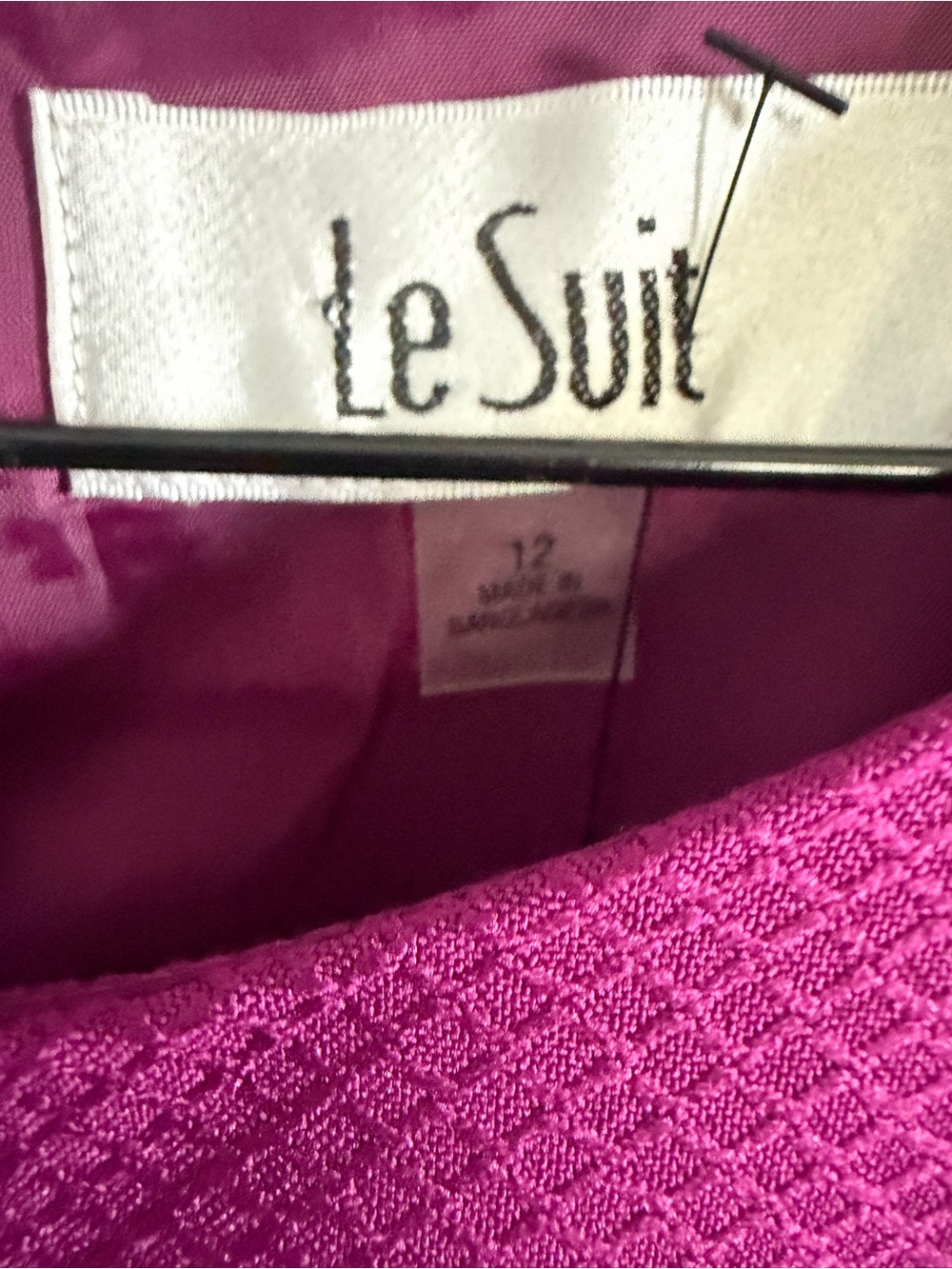 Le Suit Magenta Purple Textured Sleeveless Sheath Dress New - Picture 4 of 11